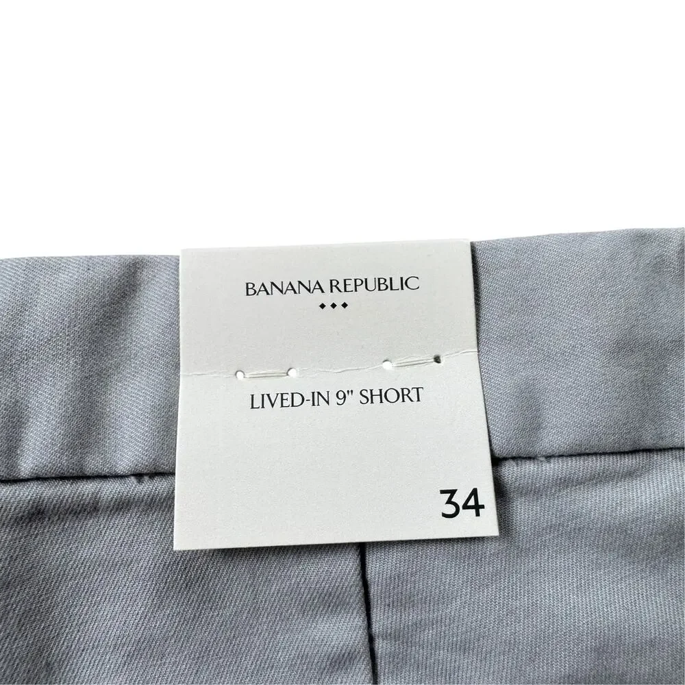 NEW Banana Republic Factory Lived-In 9” Short In the Mist Grey